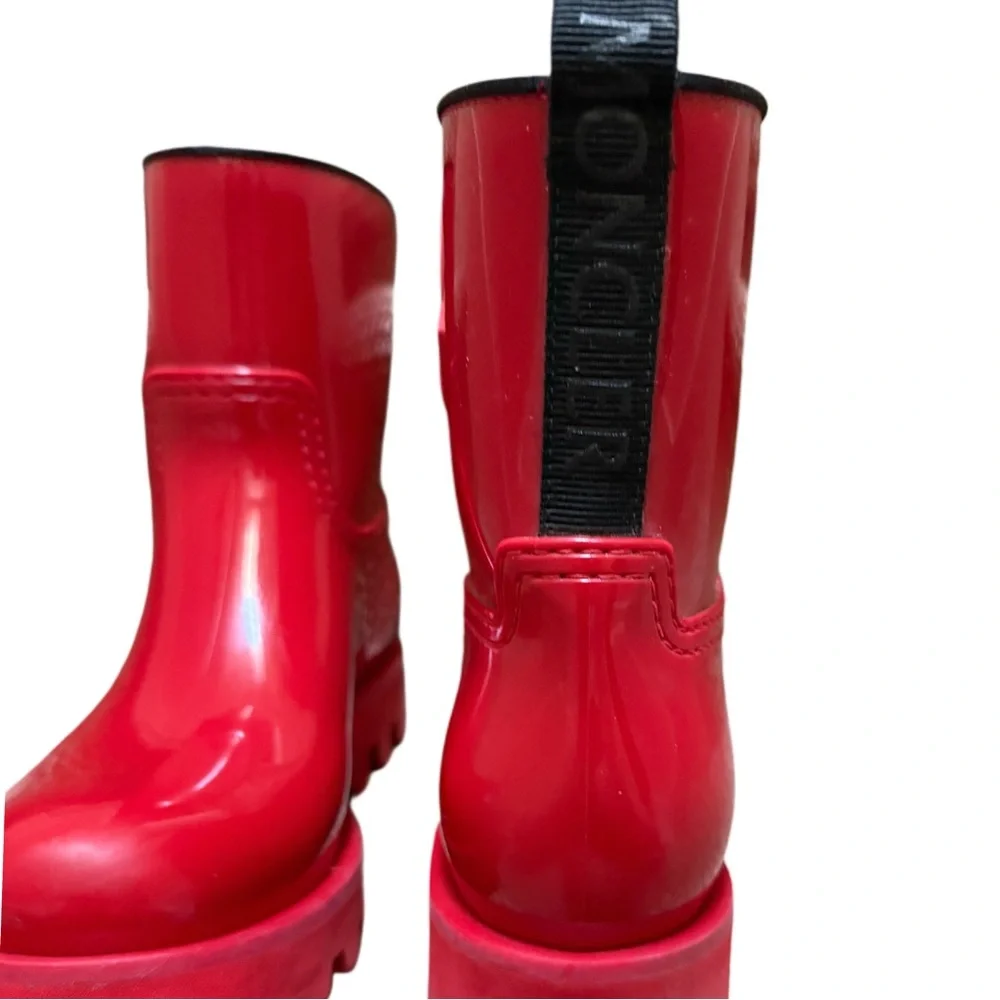 -SOLD -AUTHENTIC MONCLER sexy Glossy Red Rain Boots EU 40 US 9.5 - Picture 15 of 15